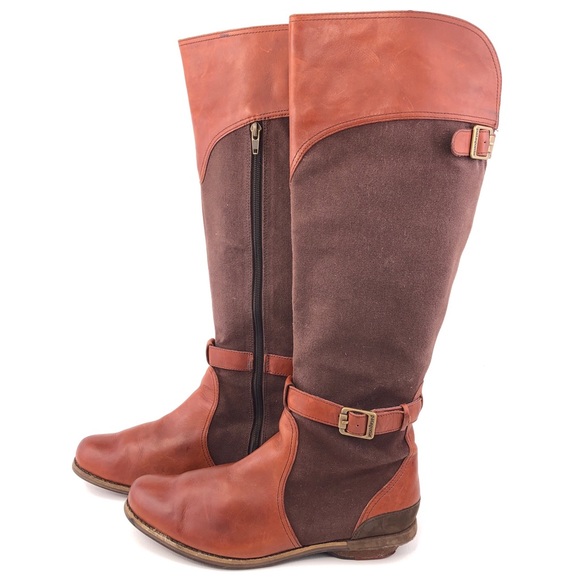 Patagonia Addie Rider Brown Leather Tall Riding Boots 9.5 - Picture 2 of 16